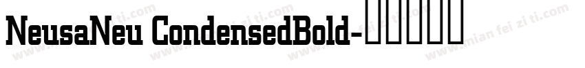 NeusaNeu CondensedBold字体转换